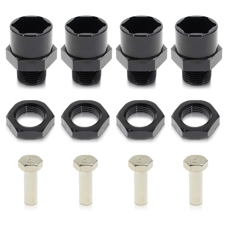 AUTOKAY 4PCS 12mm to 17mm Aluminum Wheel Hex Hub Adapter Conversion Extension for RC Car - Image 2